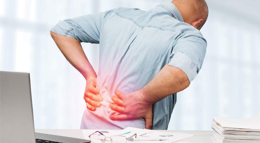 Photo of man with back pain